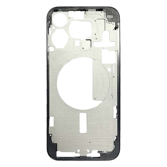 For iPhone 15 Pro Max Middle Frame Bezel Plate with Side Keys + Card Tray, Version:US Version(Black)