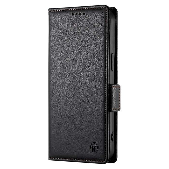 For Redmi 14C 4G Side Buckle Magnetic Frosted Leather Phone Case(Rose Gold)