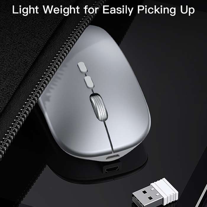 Yesido KB15 Slim 2.4G Rechargeable Wireless Optical Mouse(White)