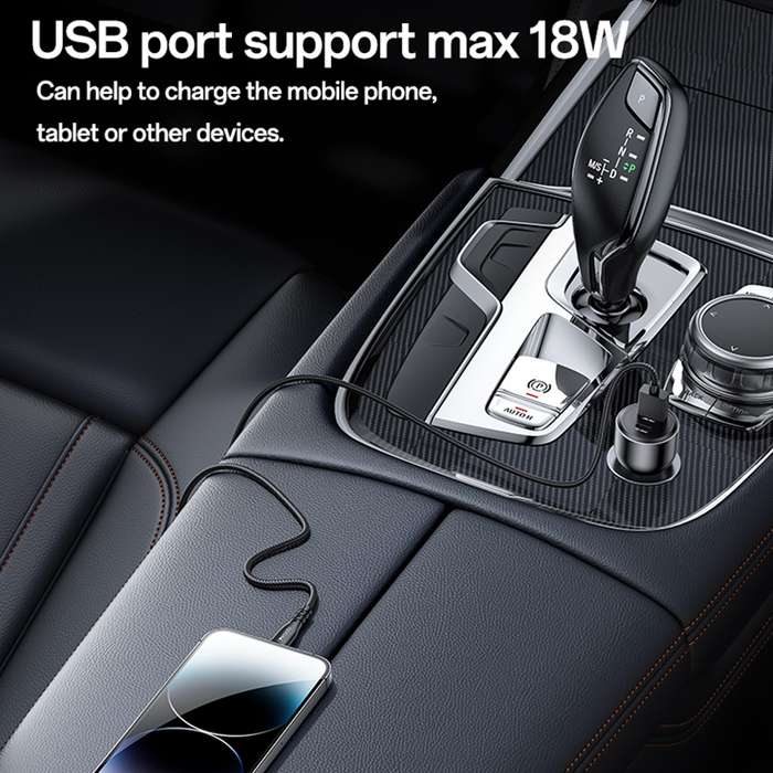 Yesido Y65 PD100W Type-C + QC18W USB Super Fast Car Charger(Black)