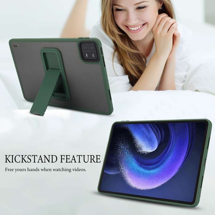 For Xiaomi Redmi Pad SE 8.7 Skin Feel Holder PC Hybrid TPU Tablet Case(Black)