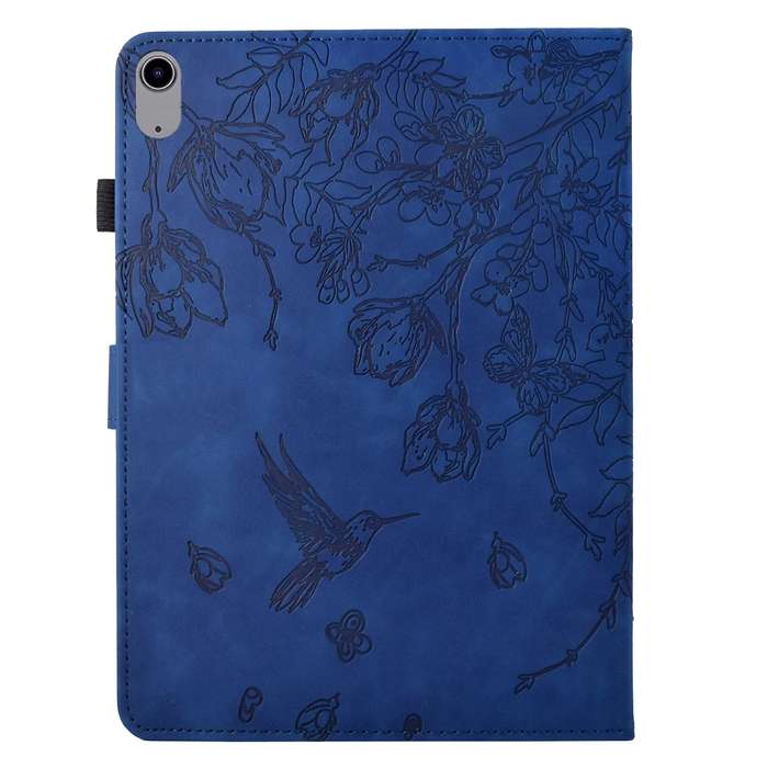 For iPad mini 6 Flowers and Bird Embossed Smart Leather Tablet Case(Brown)