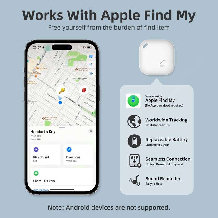F2 Global Location Tracker Anti-lost Device(White)