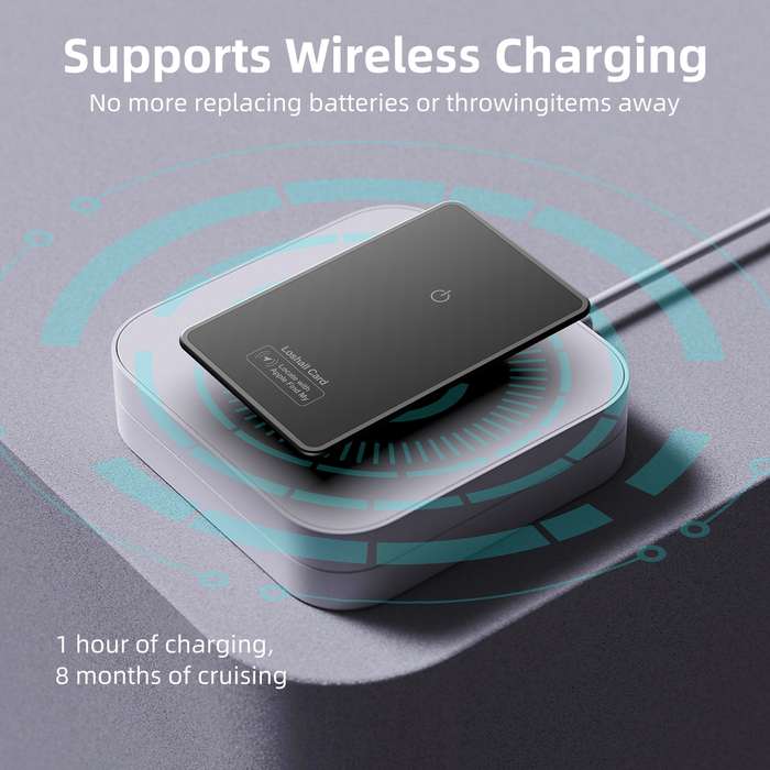 F9 Mirror Surface Ultra-thin Card Type Location Tracker Anti-lost Device(Black)