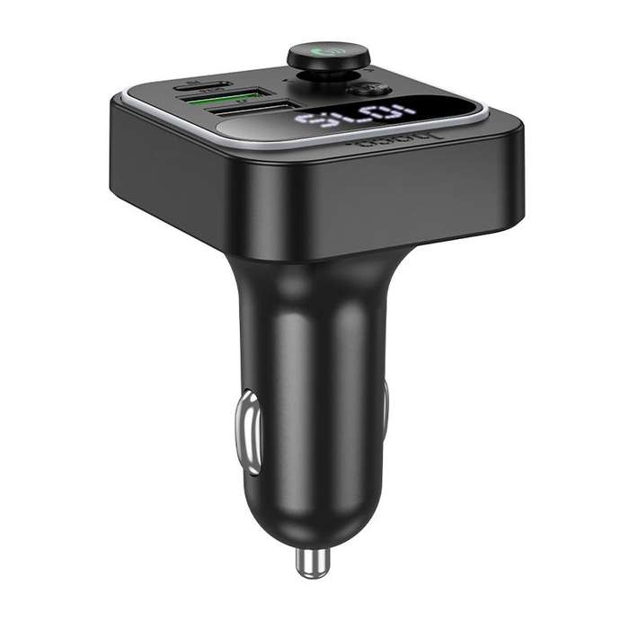 hoco E85 Tiger PD 20W and QC 3.0 Car Bluetooth FM Transmitter(Black)