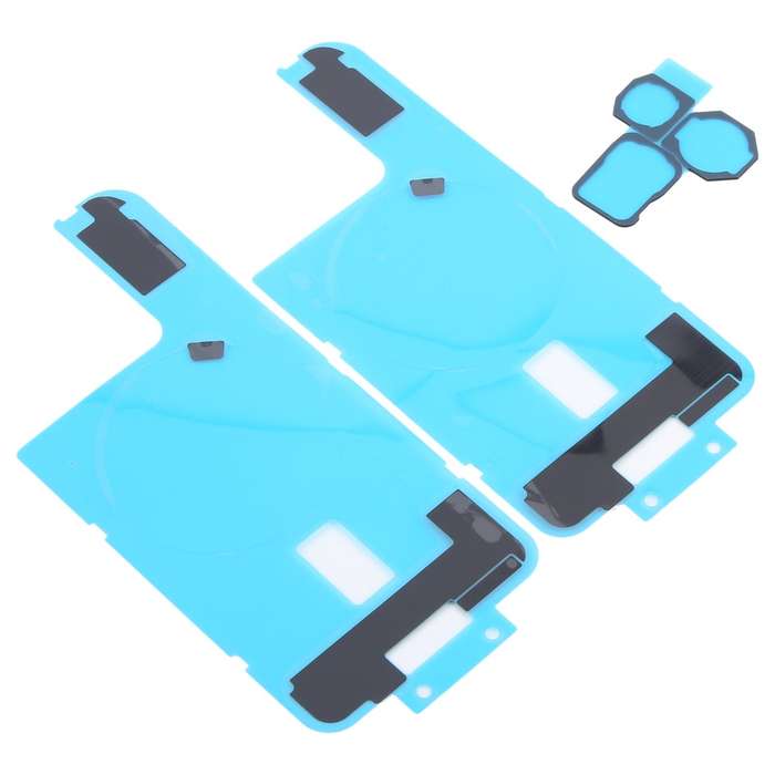 For iPhone 16 Pro 10pcs Back Cover Heat Sink Black Sticker with Back Camera Sponge Pads