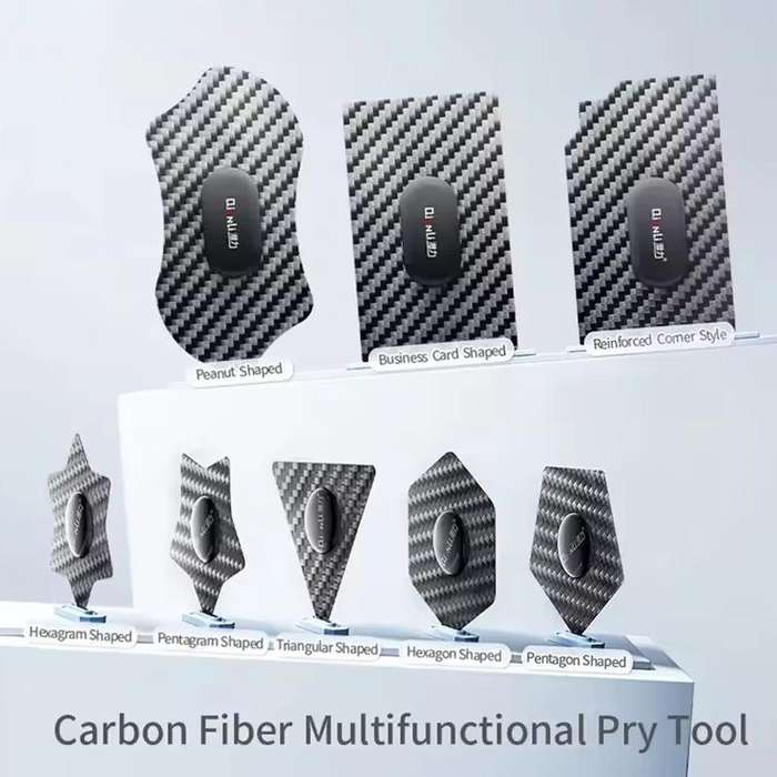Qianli High Toughness Multifunctional Carbon Fiber Prying Tool Business Card Shaped