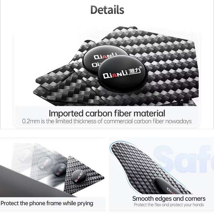 Qianli High Toughness Multifunctional Carbon Fiber Prying Tool Business Card Shaped