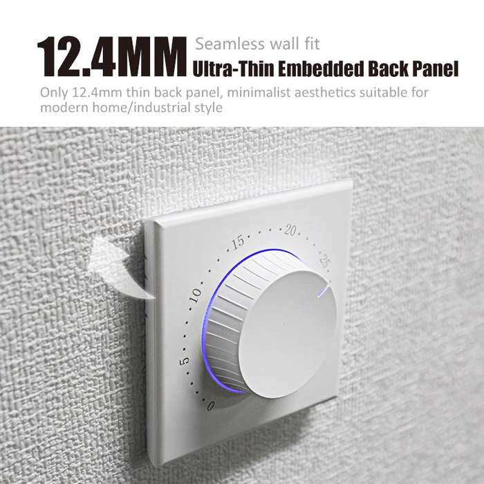 BHT-101GBL Electric Heating Smart Home Screenless Knob Thermostat with Dual Color LED Indicator(Whit
