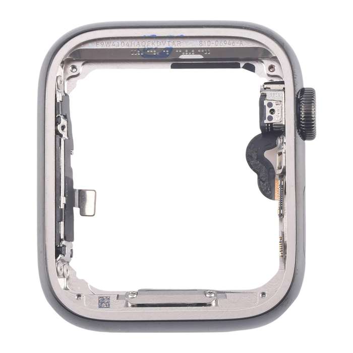 For Apple Watch Series 4 44mm LTE Graphite Steel Middle Frame Bezel Plate with Crown Spin Axis Flex
