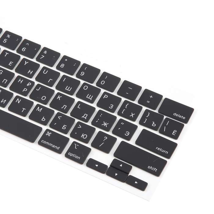 For MacBook A2251 A2289 A2238 A2338 10pcs US Small Enter Version Keycaps, Language:Russian