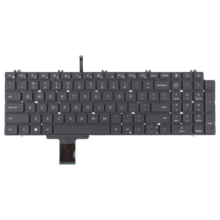 US Version Laptop Keyboard for Dell Precision 7550 7750 7560 7760(Black)