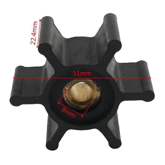 Outboard Water Pump Impeller for Milwaukee M18 49162771(Black)