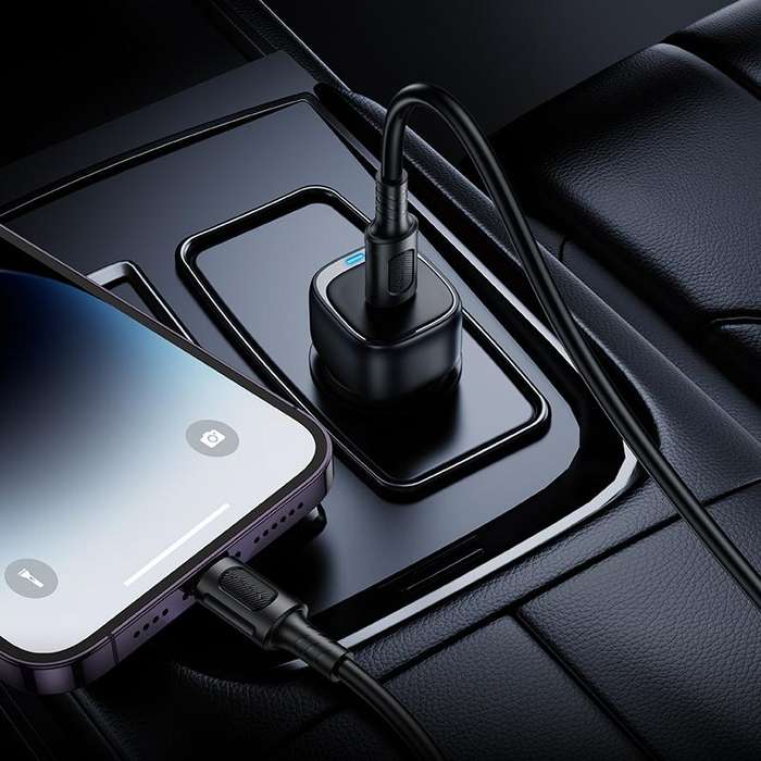 BOROFONE BZ34A Cloud PD20W Type-C Car Fast Charger Set, with 1m Type-C to 8 Pin Cable(White)