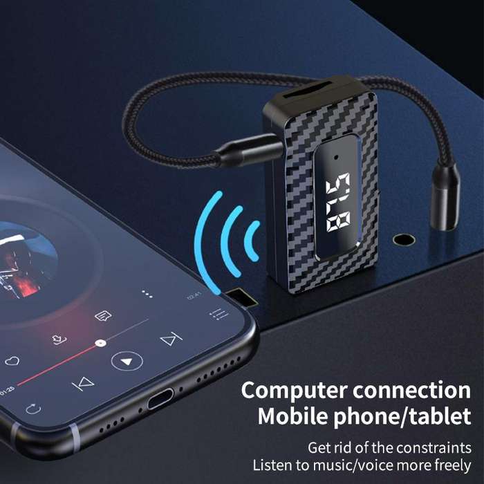 USB Car FM Transmitter Wireless Bluetooth Receiver(Black)