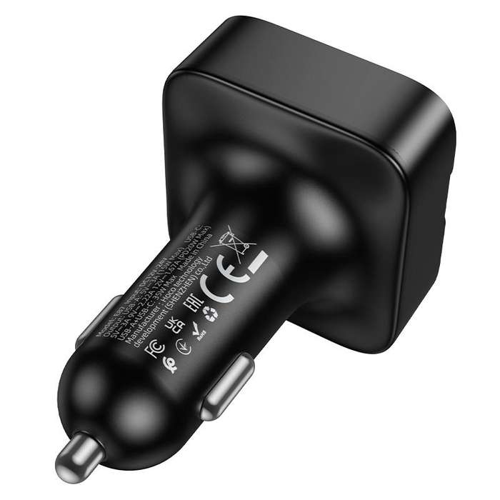 hoco E87 Delta 35W USB-A and USB-C Car BT FM Transmitter(Black)