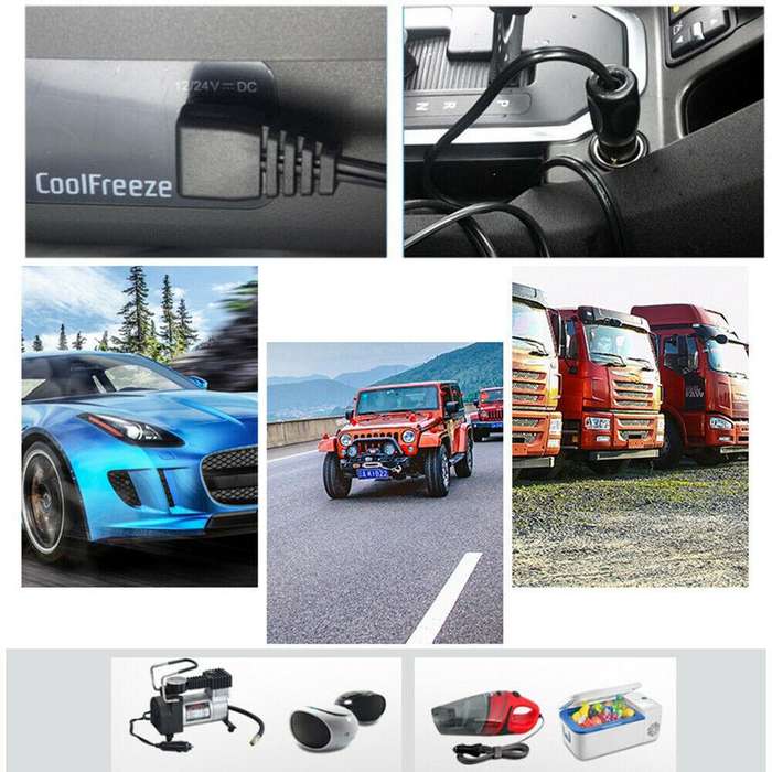 12V Car Refrigerator Compressor Extension Power Cable, 2m