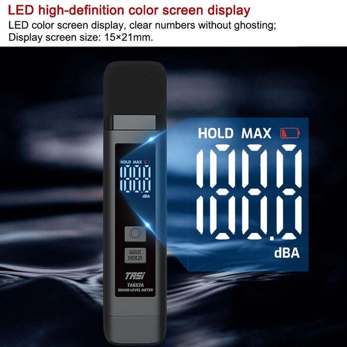 TRSI TA657A Rechargeable Noise Meter Decibel Detector Device