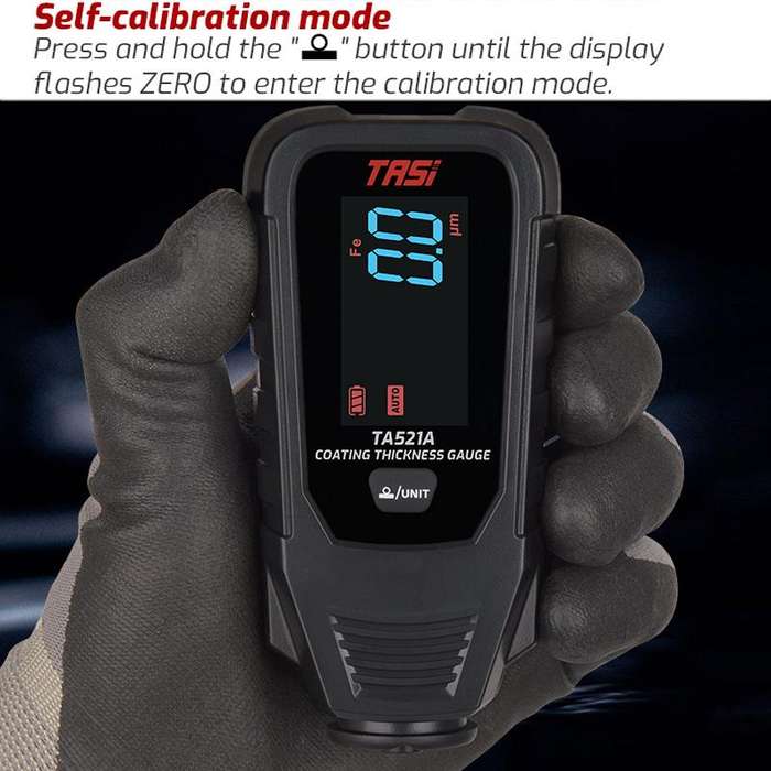 TASI TA521A Car Paint Film Meter Paint Surface Tester Coating Thickness Gauge(Black)