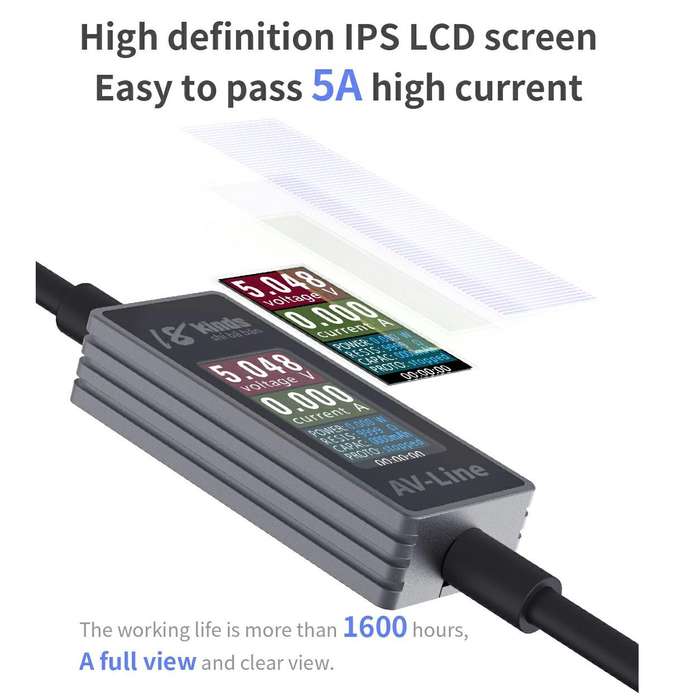 18 Kinds AV-Line Pro 1.2m Intelligent Detection Charging Data Cable, Interface:Type-C to 8 Pin