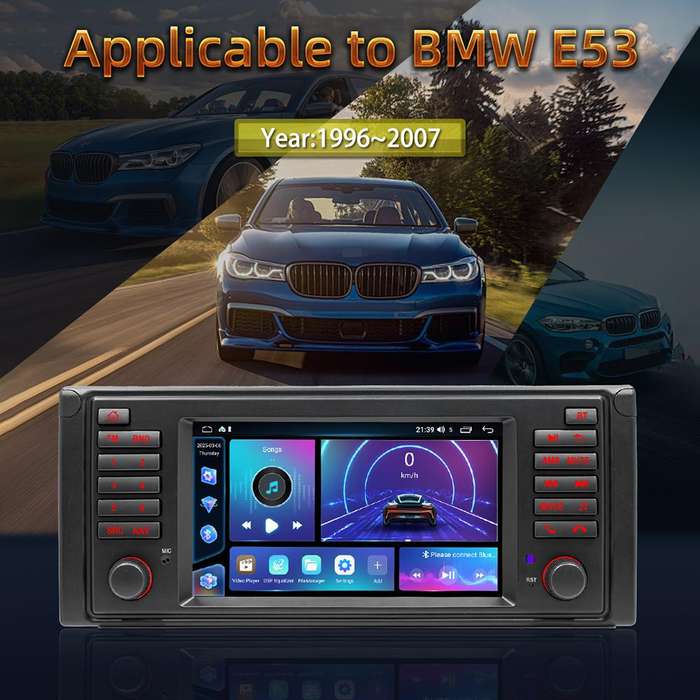 For BMW E53 1996-2007 YT-004 Android13 7 inch HD Screen Car GPS Navigation Reversing Image Integrate