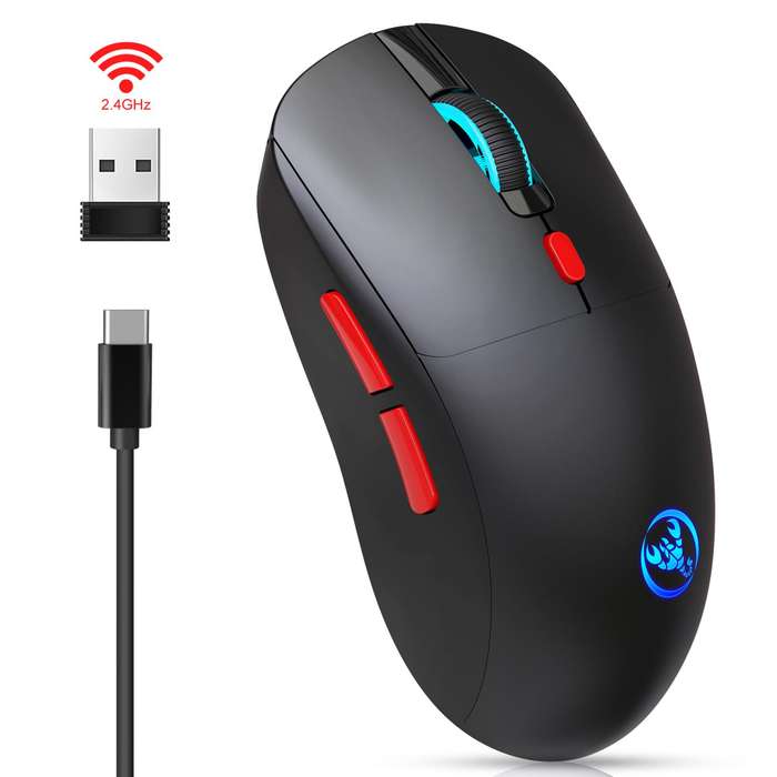 HXSJ T20 2.4GHz Rechargeable Wireless Mouse(White)