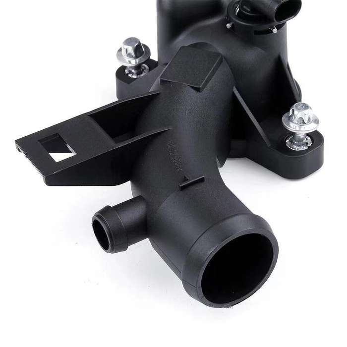 Car Thermostat Housing Water Pump Outlet for Opel 1338487 25192985 55562048 1338022(Black)