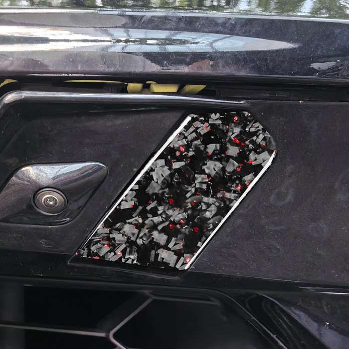2pcs/Set Forged Gold Foil Carbon Fiber Car Trailer Hook Decorative Sticker for Chevrolet Corvette C8