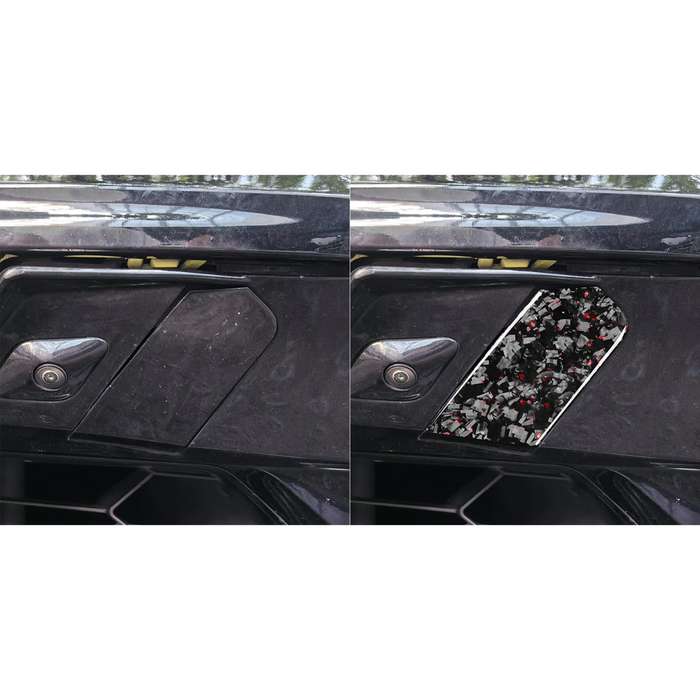 2pcs/Set Forged Gold Foil Carbon Fiber Car Trailer Hook Decorative Sticker for Chevrolet Corvette C8