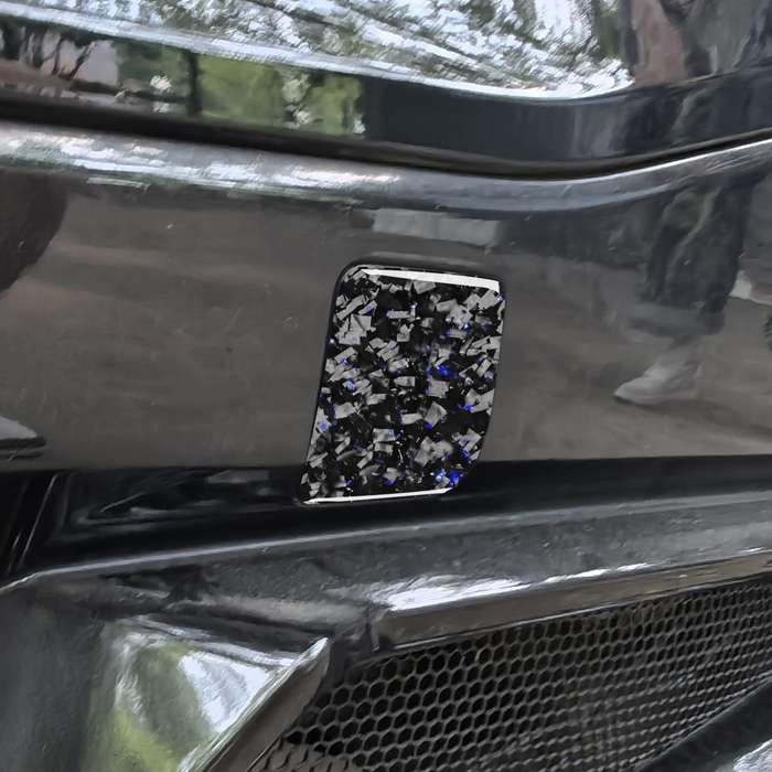 2pcs/Set Forged Gold Foil Carbon Fiber Car Trailer Hook Decorative Sticker for Chevrolet Corvette C8