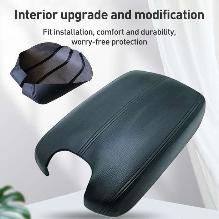 Car Central Armrest Box Protective Leather Cover for Honda Accord 8th Generation(Black)