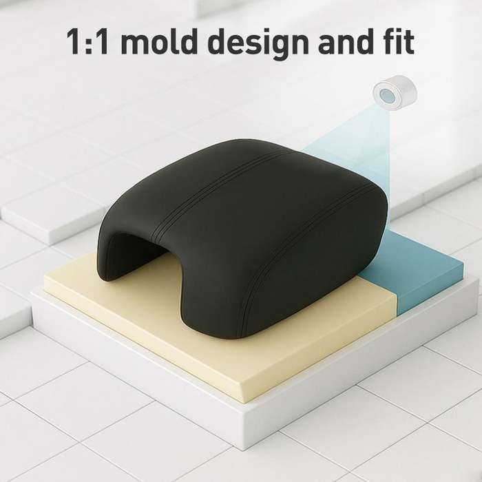 Car Central Armrest Box Protective Leather Cover for Honda Accord 8th Generation(Black)