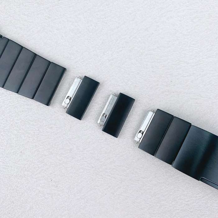 22mm One-beads Side-detachable Buckle Stainless Steel Watch Band(Silver)