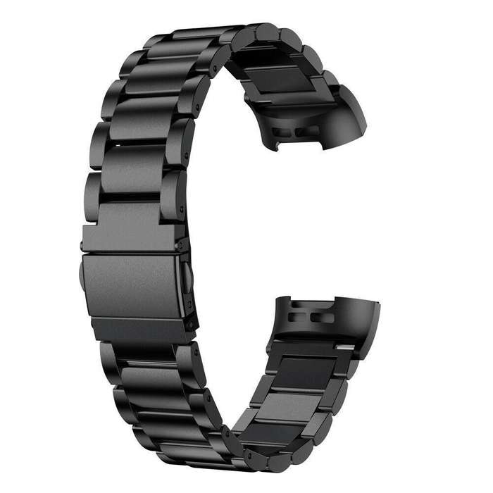 For Fitbit Charge 4 / 3 Tri-beads Flat Buckle Titanium Alloy Watch Band(Silver)