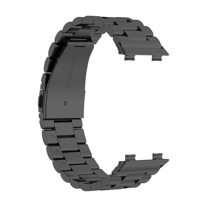 For OPPO Watch 1 46mm Tri-beads Flat Buckle Titanium Alloy Watch Band(Silver)