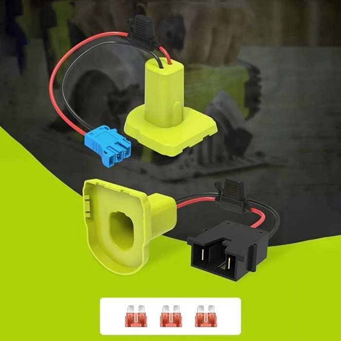 For RYOBI 18V Lithium Battery Adapter Converter with UPS Harness Connector(Blue)