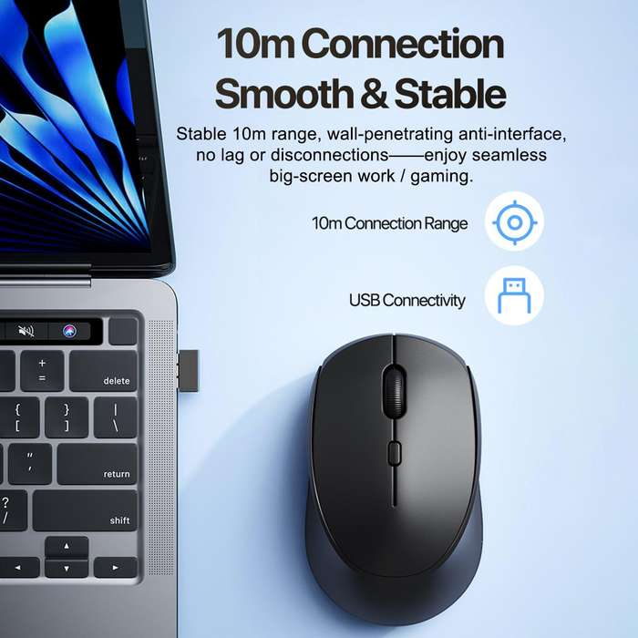 DUX DUCIS DM Series Bluetooth 2.4GHz Wireless Mouse(Black)