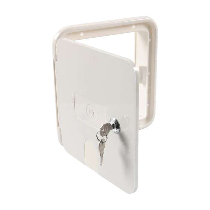 RV / Camper Power Cable Hatch with Screws and Key(White)