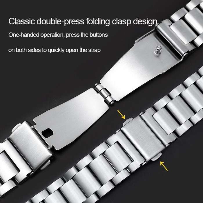 For Xiaomi Band 9 / 8 Tri-beads Flat Buckle Titanium Alloy Watch Band(Silver)