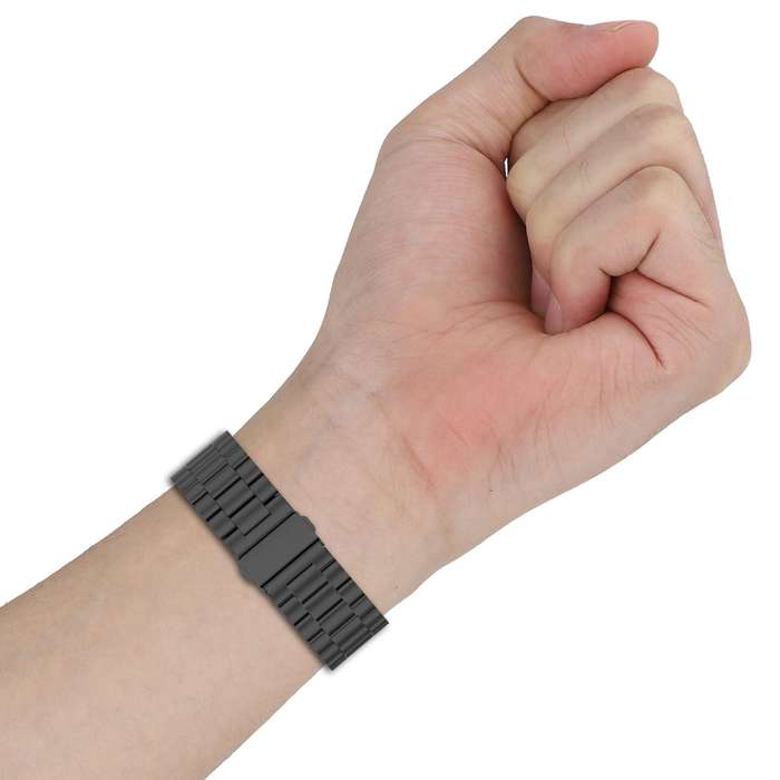 For Xiaomi Band 9 / 8 Tri-beads Flat Buckle Titanium Alloy Watch Band(Silver)