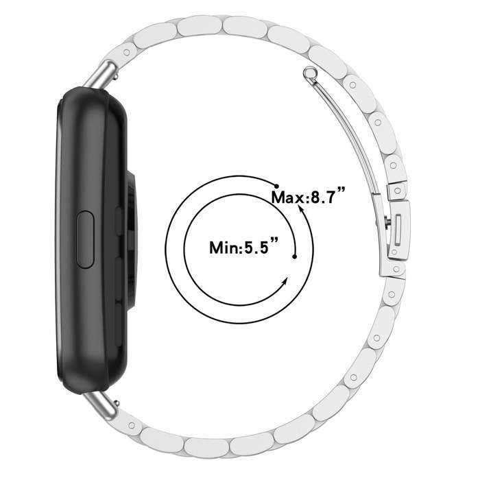 For Huawei Watch Fit 2 Tri-beads Flat Buckle Titanium Alloy Watch Band(Silver)