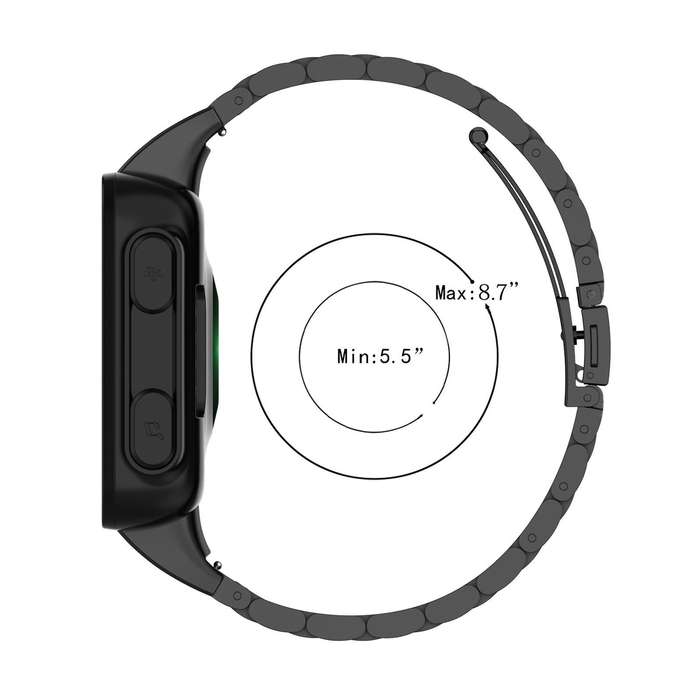 For Garmin forerunner 45 / 45S / Swim 2 Tri-beads Flat Buckle Titanium Alloy Watch Band(Silver)