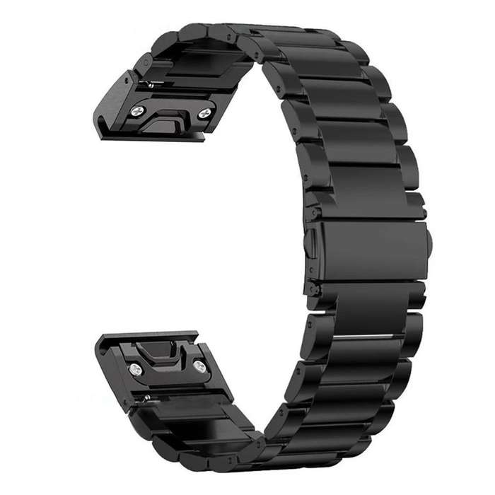 For Garmin 20mm Tri-beads Flat Buckle Titanium Alloy Watch Band(Silver)