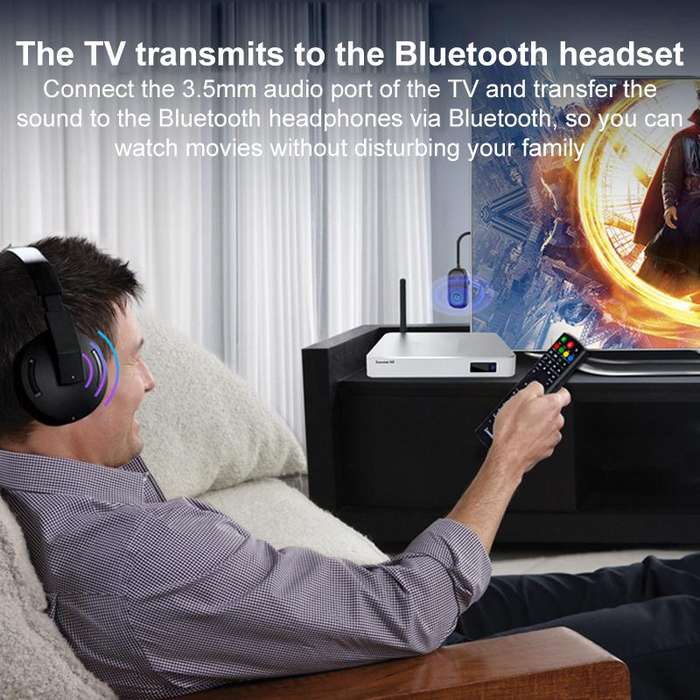 BR08T 2 in 1 Car Bluetooth AUX Receiver Transmitter Bluetooth Audio Adapter(Black)