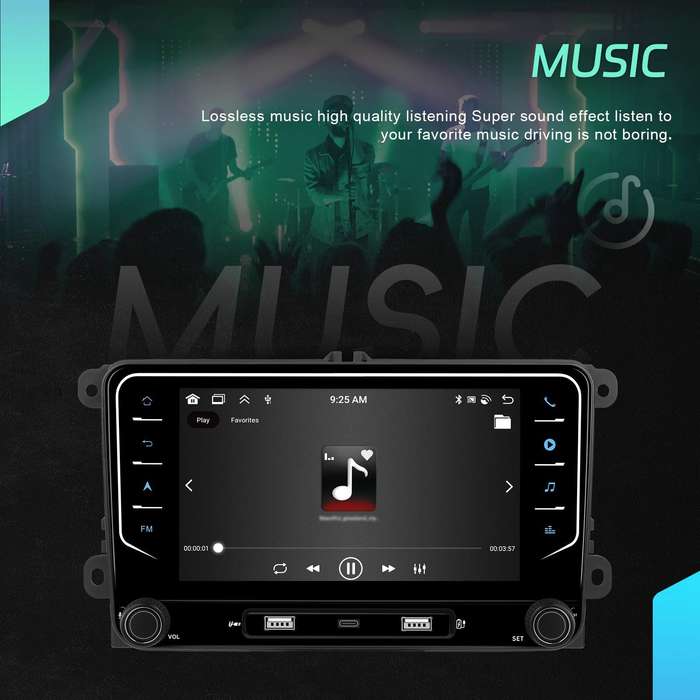 For Volkswagen Android 15 7 inch Wireless CarPlay Car Player Central Control Navigation Machine, Spe