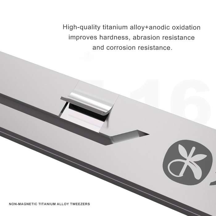 Mijing NZ-16 Non-Magnetic Ultralight 0.1mm Titanium Alloy Tweezers