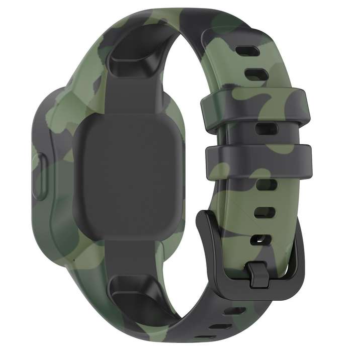 For GarminFit JR3 / Garmin Vivofit JR 3 xDfind Steel Buckle Printed Silicone Watch Band(Camouflage G