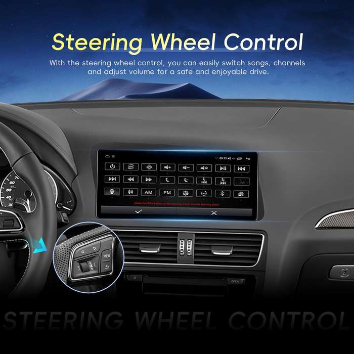 For Audi Q5 2009-2019 Android 15 10.33 inch 2G+64G Car Central Control Audio Video Navigation, Speci