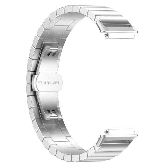 For Huawei Band 10 / 9 / 8 14mm xDfind One-bead Bamboo Solid Stainless Steel Watch Band(Silver)