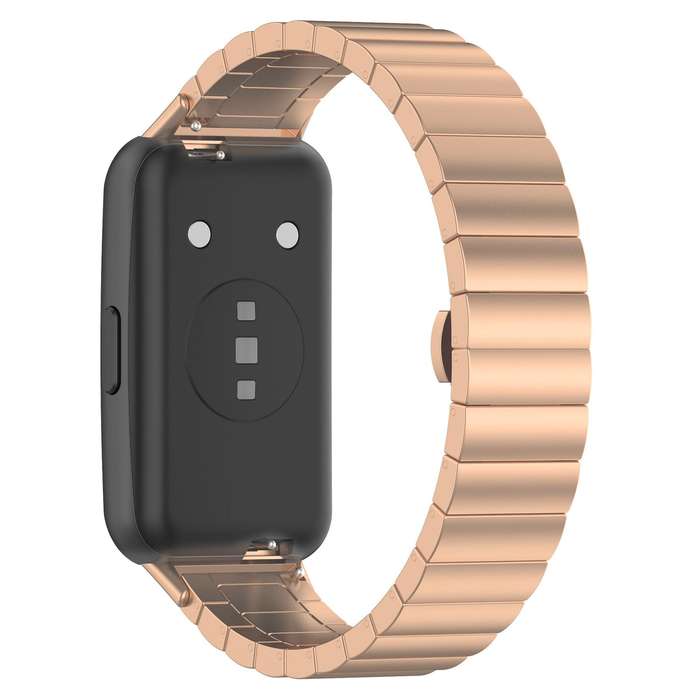 For Huawei Band 10 / 9 / 8 14mm xDfind One-bead Bamboo Solid Stainless Steel Watch Band(Silver)